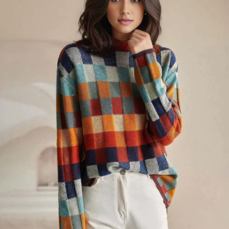 Maglione a collo alto in cashmere di lusso